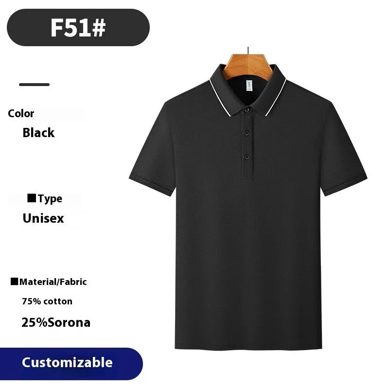 Men's loose fit solid colour cotton pullover shirt with short sleeves for summer workwear.