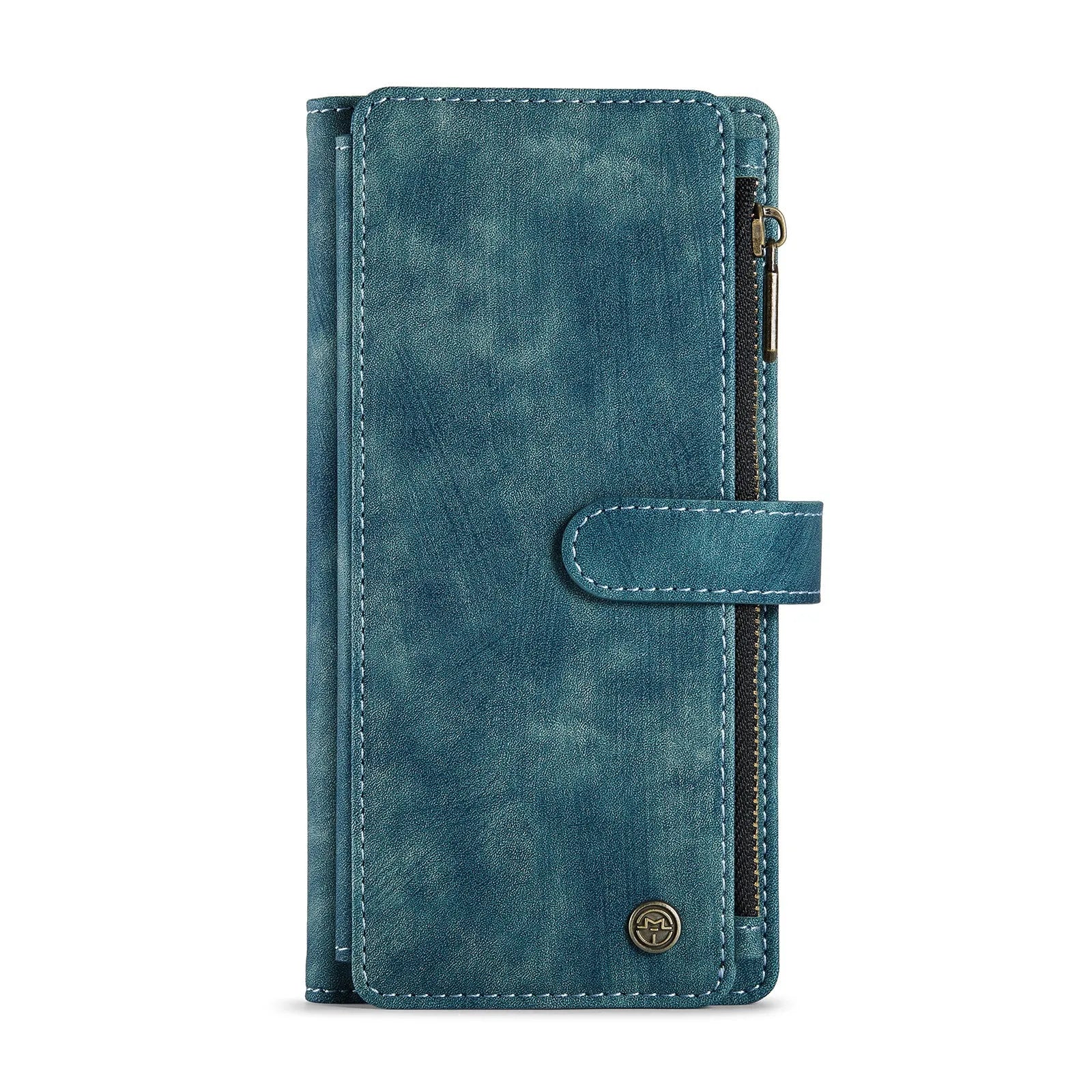 Samsung wallet phone case with card slots and magnetic closure in retro style