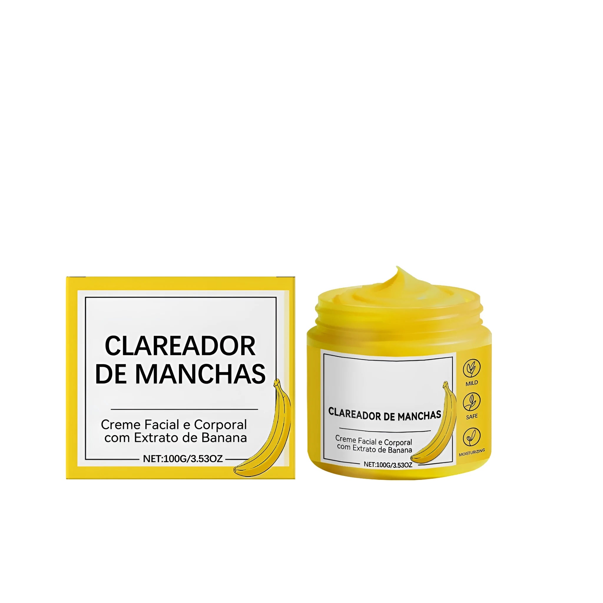 Banana Nourishing Moisturizing Cream 100g pot with plantain extract, niacinamide, and vitamin E for daily facial hydration