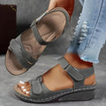 Thick bottom strap sandals with Velcro fastening in multiple colour options