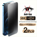 Anti-peeping tempered glass screen protector for Apple iPhone showing privacy angle limitation