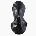 Black leather fetish headgear mask with adjustable straps for training props