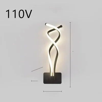 Minimalist Nordic design LED wall lamp with a silicone shade, mounted on a bedroom wall.