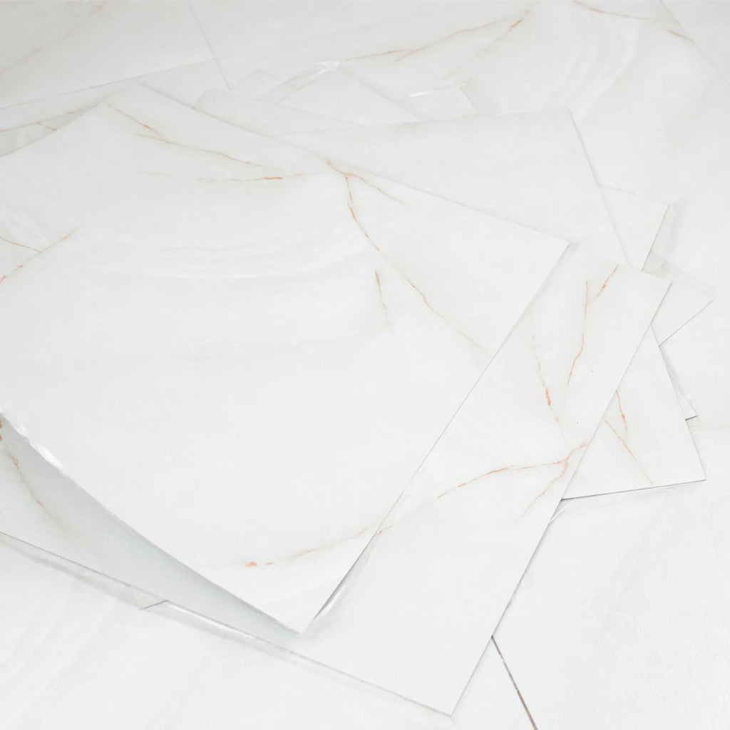 Stone pattern self-adhesive floor tile 600x600mm, moisture-proof, modern simplicity style