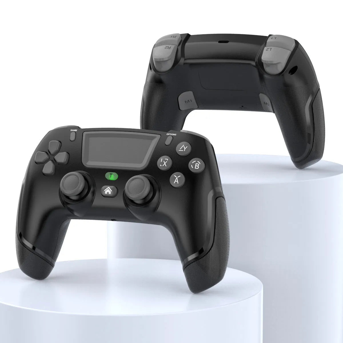 Fruit green wireless Bluetooth gamepad controller for PS4, PC, and mobile gaming