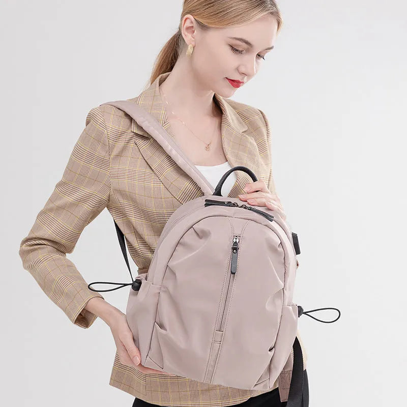 Women's Korean-style simple Oxford cloth business travel backpack in multiple colours with computer pocket and document pockets