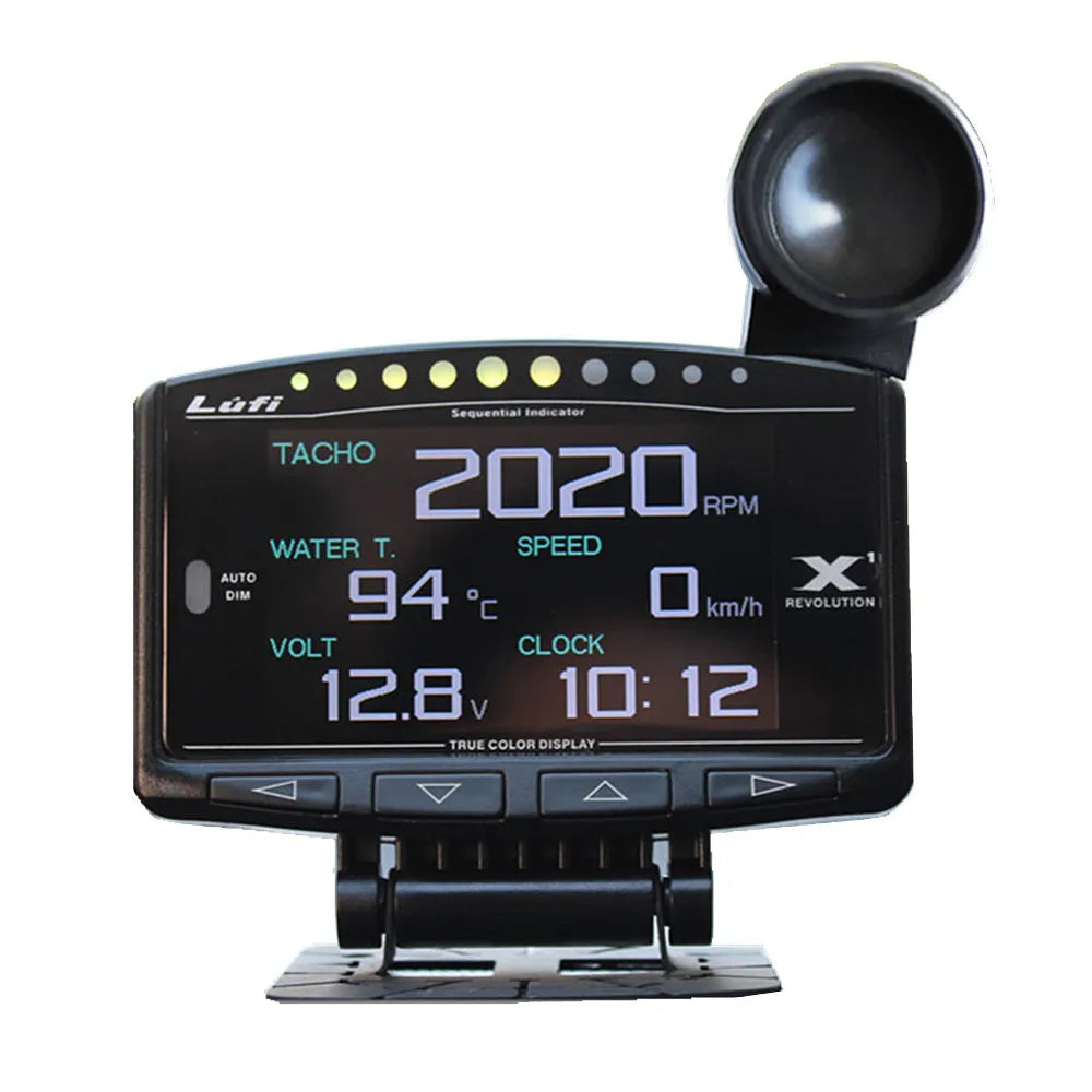 X1 automotive OBD instrument with LED display and metal housing for vehicle diagnostics