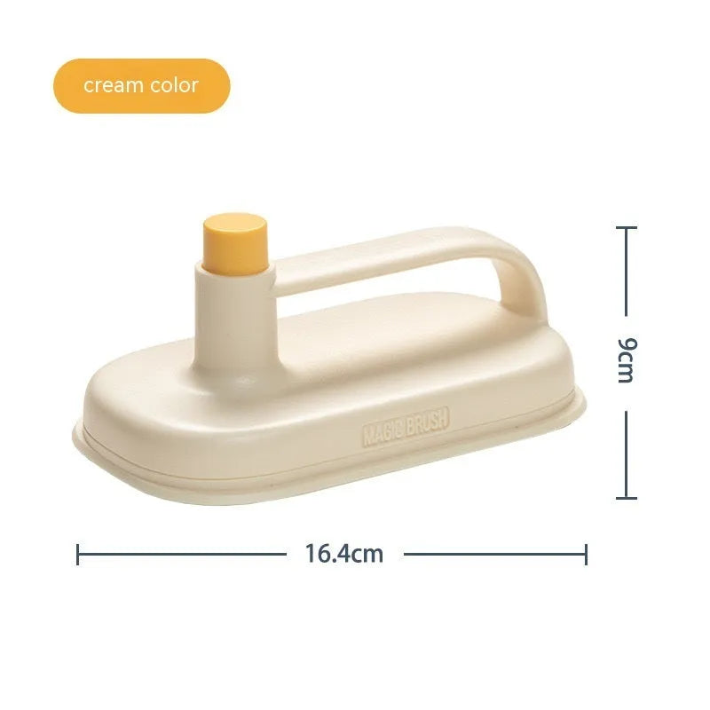 Disposable Magic Brush cleaning tool with plastic handle and stack of 50 white non-woven fabric refill rags.