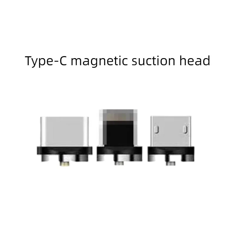 Magnetic three-in-one charging cable with interchangeable Android, Type C and Apple tips