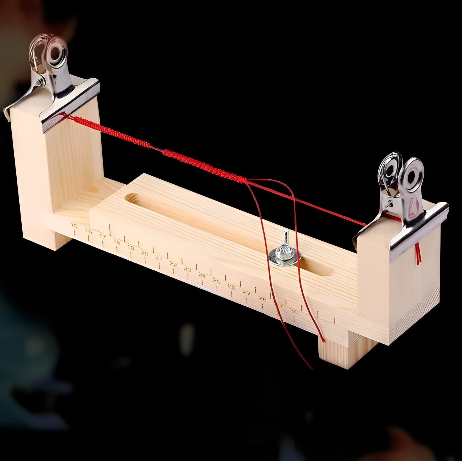 Solid wood handmade weaving machine DIY tool with fixing rack for jewellery crafting