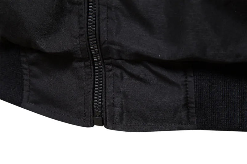 Men's casual thin jacket in polyester available in dark blue, black or army green colours