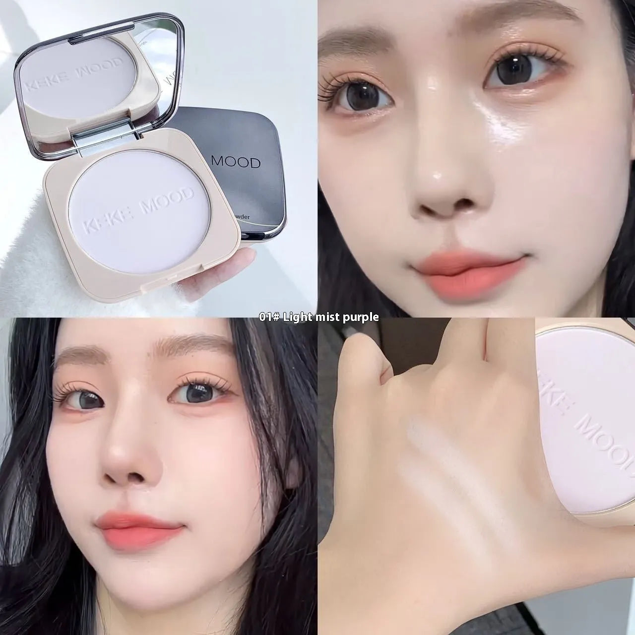 15g pressed powder compact for oil control and brightening with three colour options