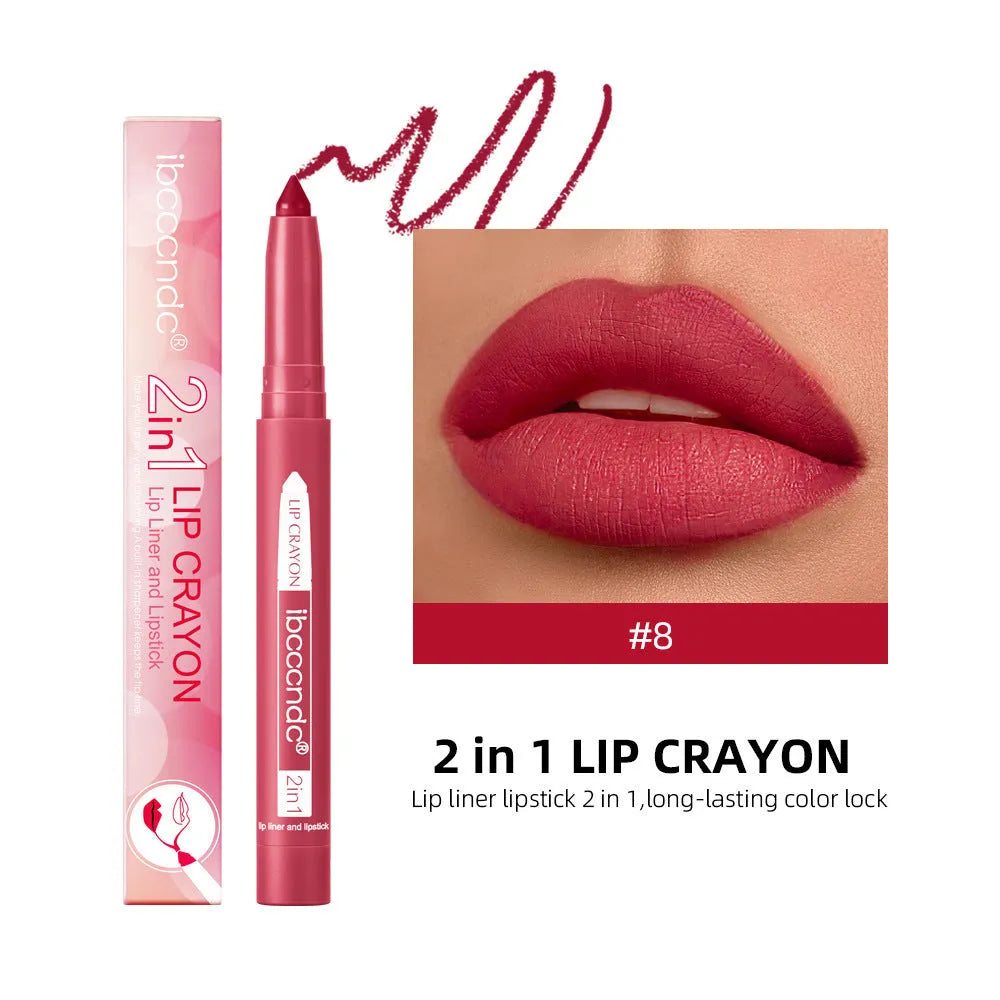Velvet matte lip liner pencil 1g for precise lip contouring, universal skin type