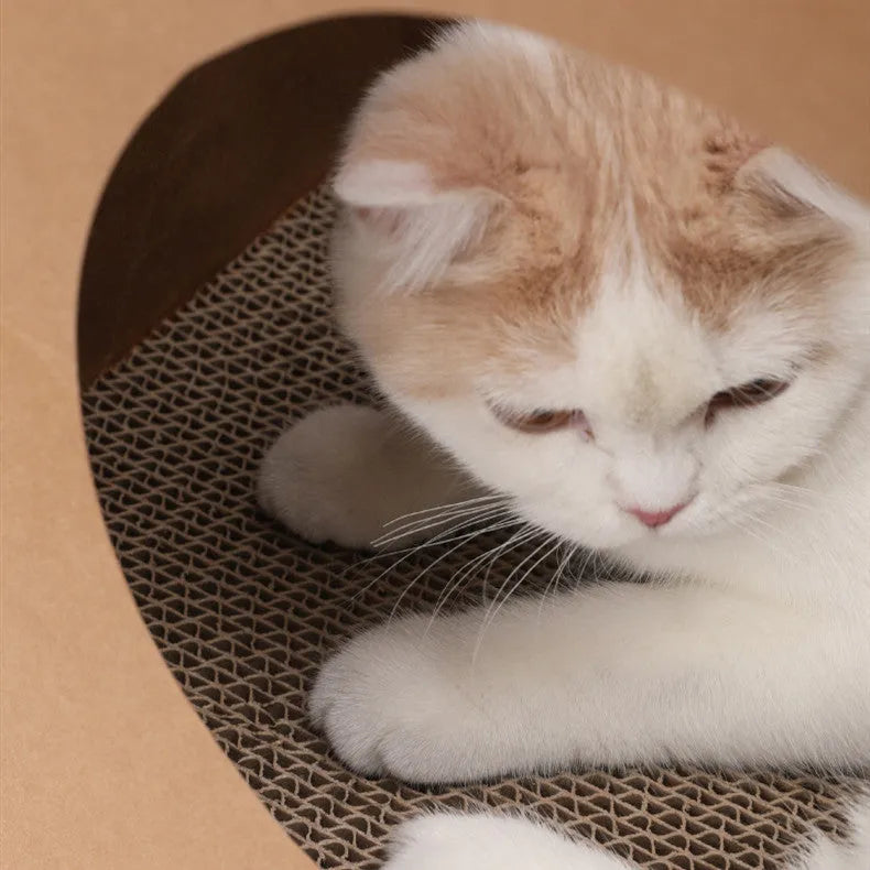Brown cat scratch board paper bag integrated nest with scratching board, 40x30x53cm, washable kraft and corrugated paper