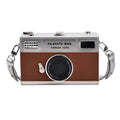 Soft PU mini crossbody camera bag in a horizontal square shape with a single strap.