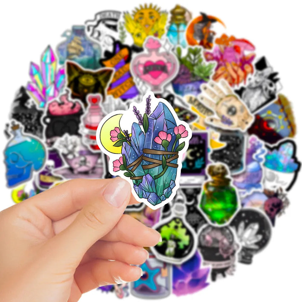 50 piece set of waterproof graffiti stickers for luggage and smooth surface decoration