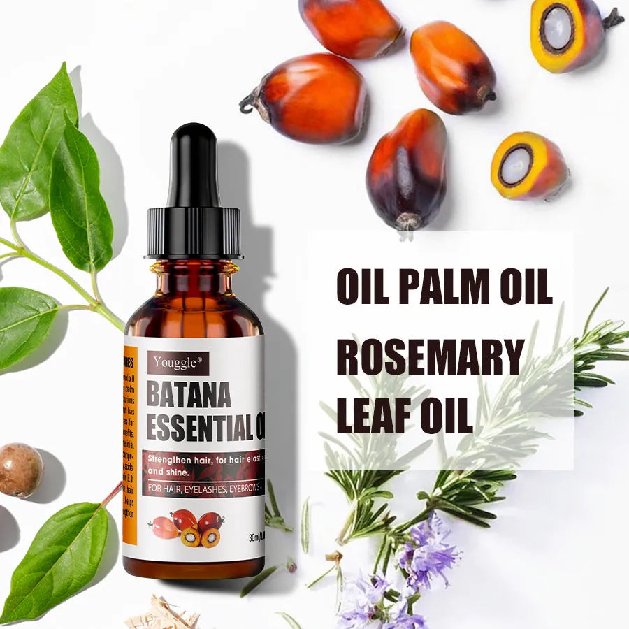 Organic Batana essential oil 30ml bottle for hair moisturising and repair