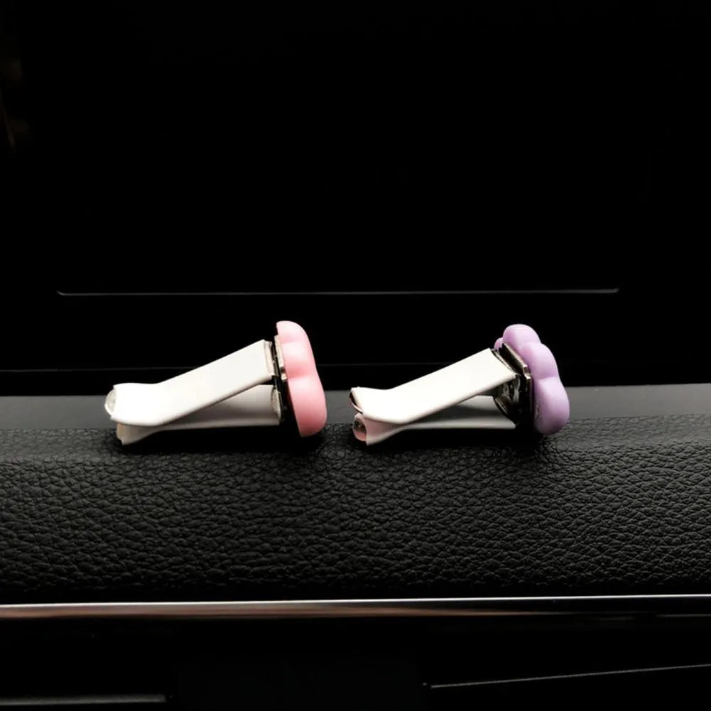 Resin car fragrance clip in six colour options for air vent decoration and aroma diffusion