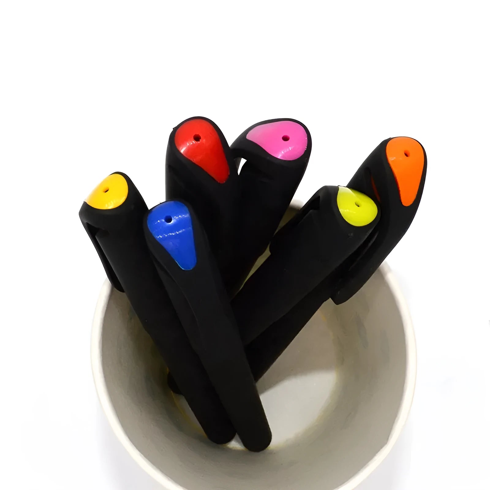 14cm long plastic gel pen with black refill for advertising gifts, shown in pack of ten pieces