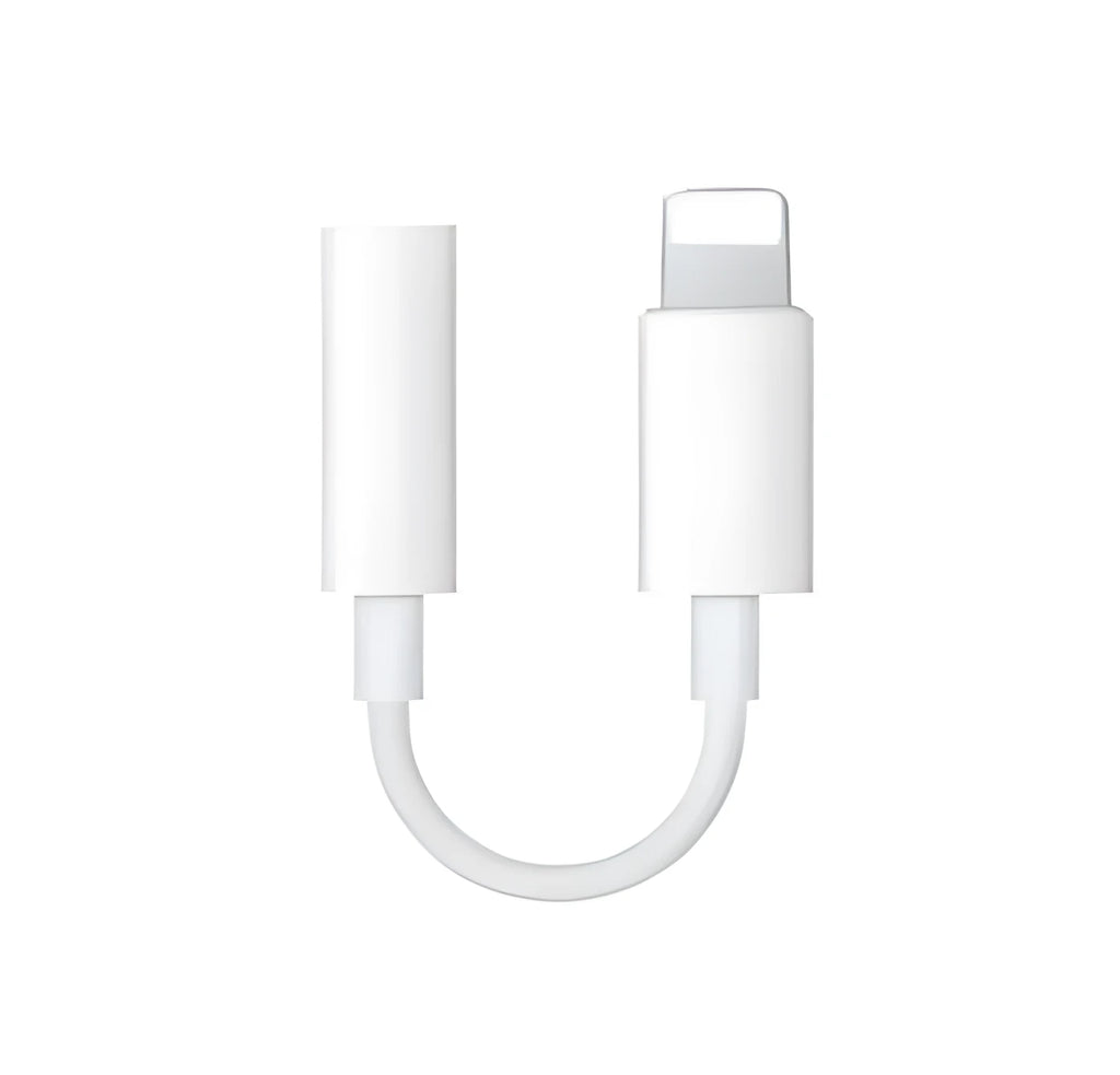 White Lightning to 3.5mm audio adapter cable for iPhone compatibility