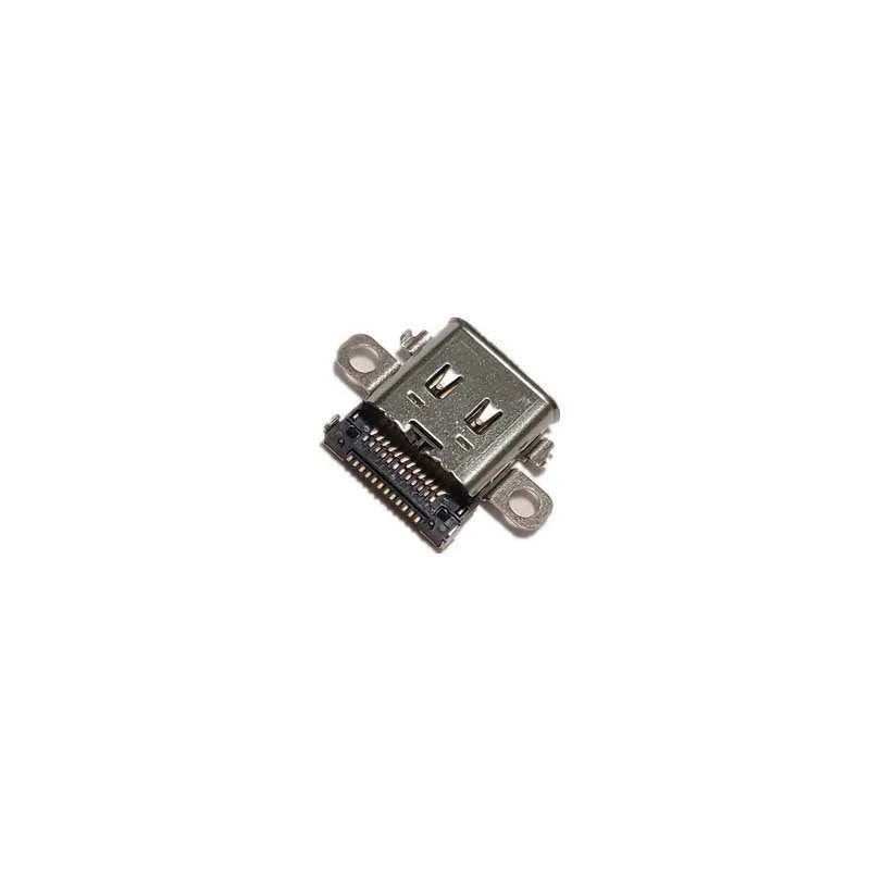 Original Nintendo NS console charging port replacement component on white background.