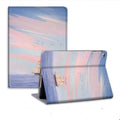 Silicone dreamy painting style sailing cover for Apple iPad book-style case in H248-sailboat colour