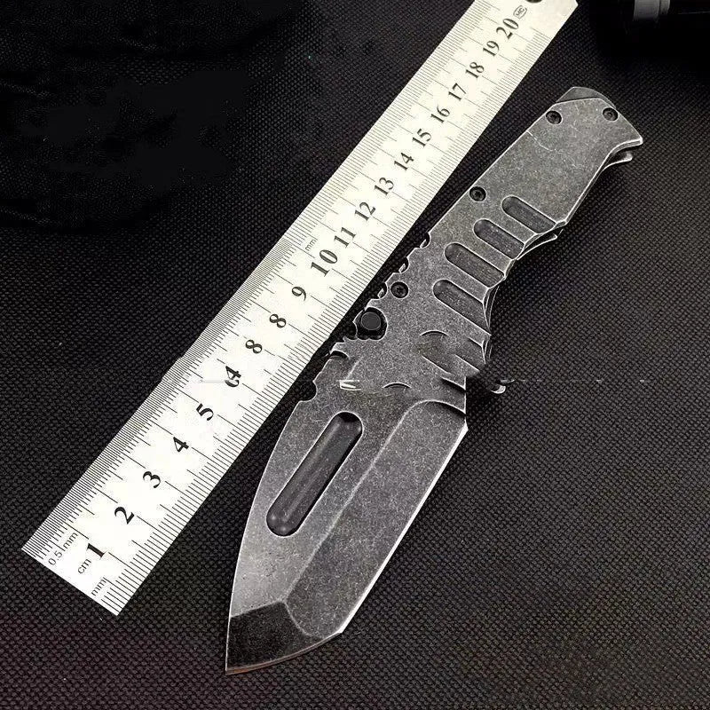 Outdoor folding knife with D2 steel blade, 9 cm blade length, 22 cm overall length, 907 style, folded