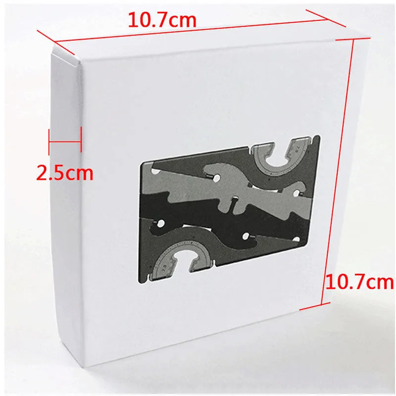 Black plastic card type mobile phone holder with adjustable lazy bracket on desktop