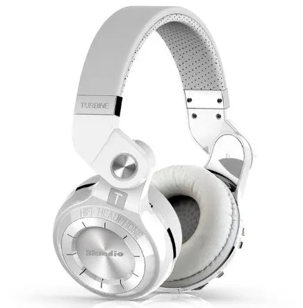 Bluedio T2 Plus wireless on-ear Bluetooth headphones in blue with headband and large earcups