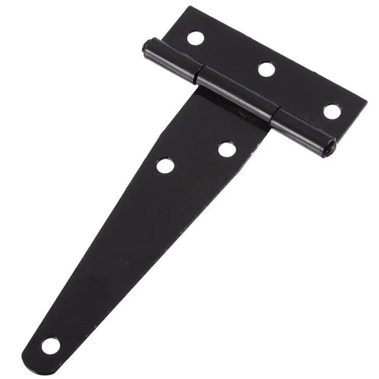 Fixed T-shaped iron folding hinge for outdoor wooden doors in multiple sizes.