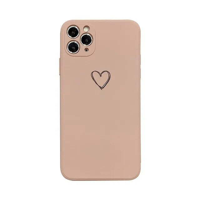 Silicone iPhone case in various colours showing back cover design for multiple models