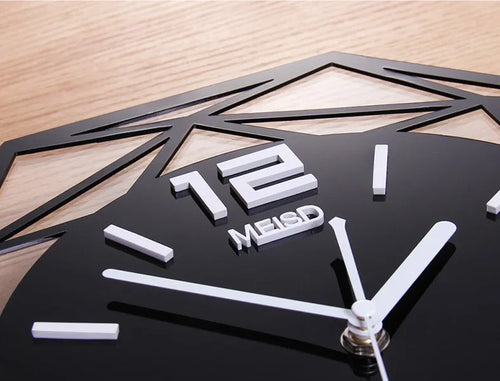 Acrylic wall clock with silent sweeping movement, square shape, green colour, size 40x40cm