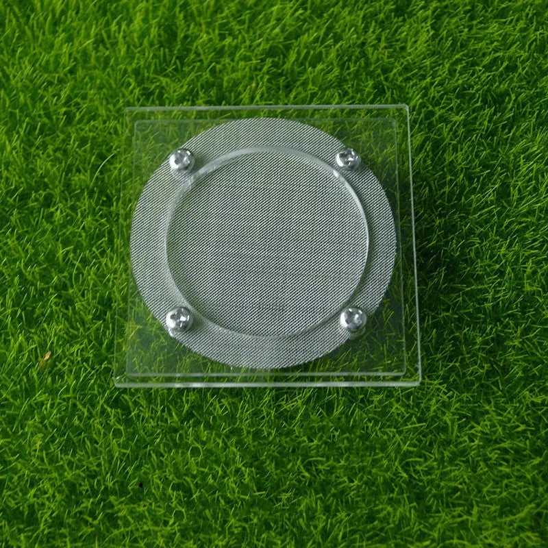 Stainless steel mesh acrylic ant escape cover on a sugar bowl
