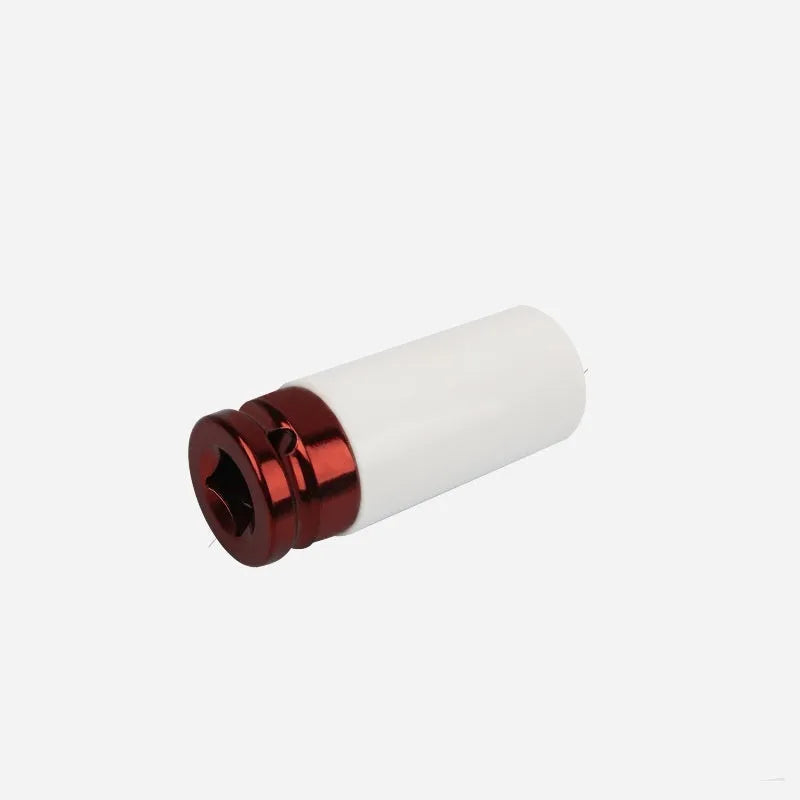 Single 45# steel hexagon impact socket for pneumatic wrenches in 17mm, 19mm, 21mm, or 22mm size.