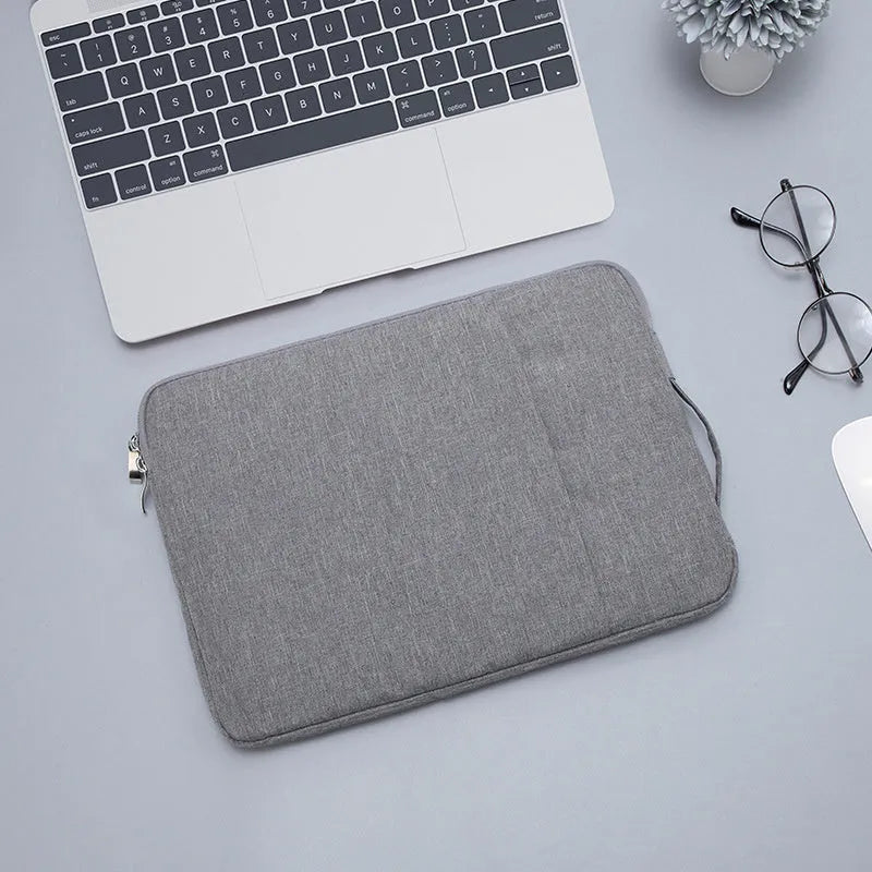 Oxford cloth laptop storage bag in blue, waterproof with zipper closure and internal computer pocket