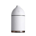White 300ml ultrasonic aromatherapy diffuser with LED light, compact design, USB powered