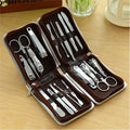 Stainless steel nail clipper 9 piece gift set with random colour delivery and custom LOGO option for home and travel