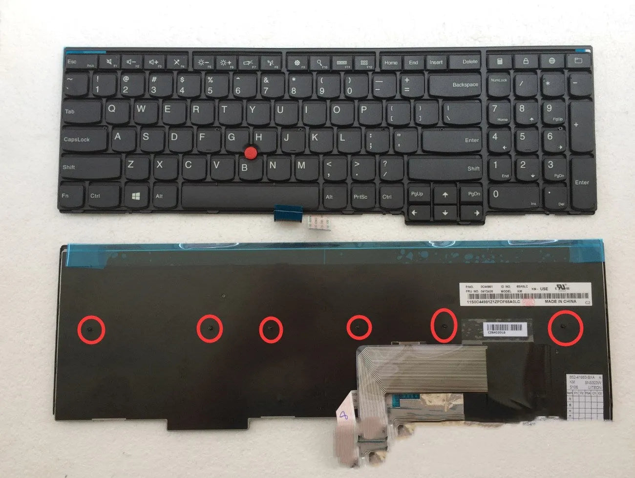 Black Lenovo ThinkPad E531 replacement keyboard with USB connection