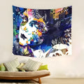 Plush polyester fibre tapestry tarpaulin with European classical geometric abstraction pattern, rectangular 150x100cm