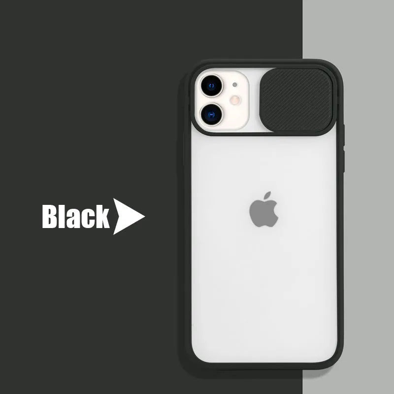 Frosted frame lens silicone phone case for Apple iPhone in multiple colour options
