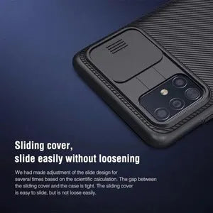 CamShield Samsung Galaxy A51 black PC back cover phone case front view