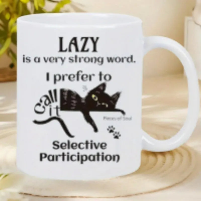11oz creative ceramic mug with thermal transfer mark showing picture style design