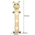 Poached bunny coloured plush dog toy with food compartments measuring 650mm long