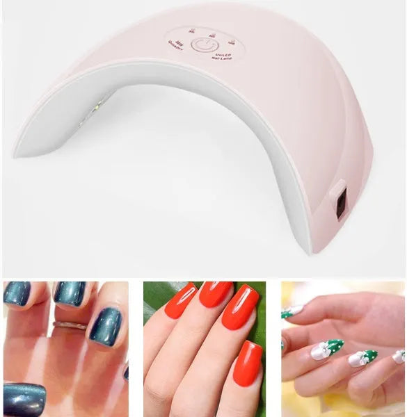 White 36W LED phototherapy nail lamp compact size for UV and LED gel curing