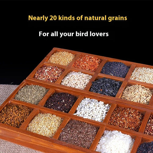 Birds Freddie Wong Mixed Grain With Shell parrot food 500g bag showing seed mix with shells
