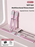 Split multifunctional skiing machine trainer in pink, 85cm length, PP construction for home fitness