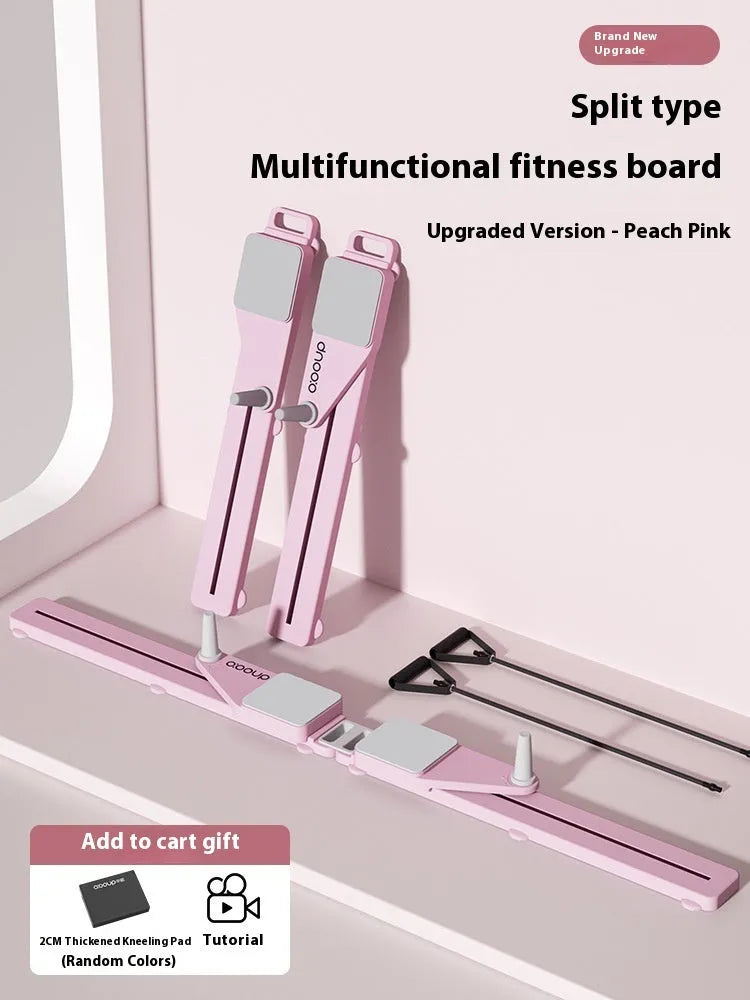 Split skiing machine trainer with PP construction in pink or purple colour options for home fitness and bodybuilding