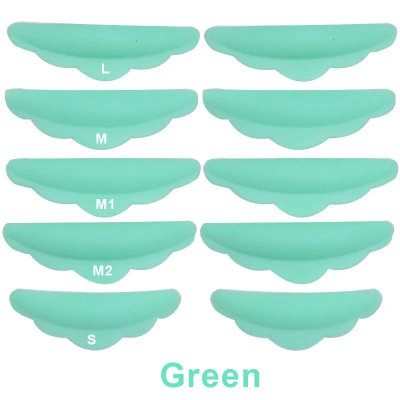 Silicone gasket set for eyelash planting false eyelash aid tool blue green pink rose red transparent