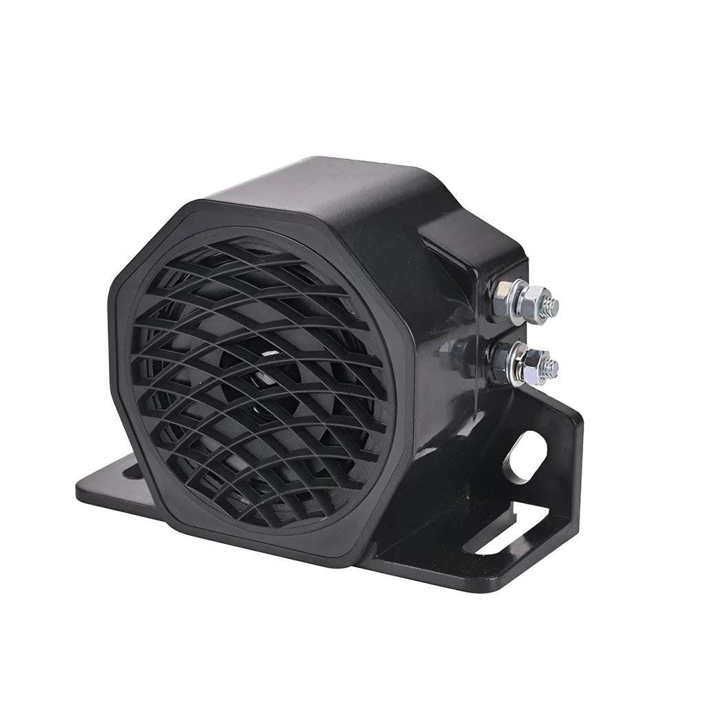 Black GQ-208A reversing horn buzzer for 12-80V vehicles with 105dB sound output
