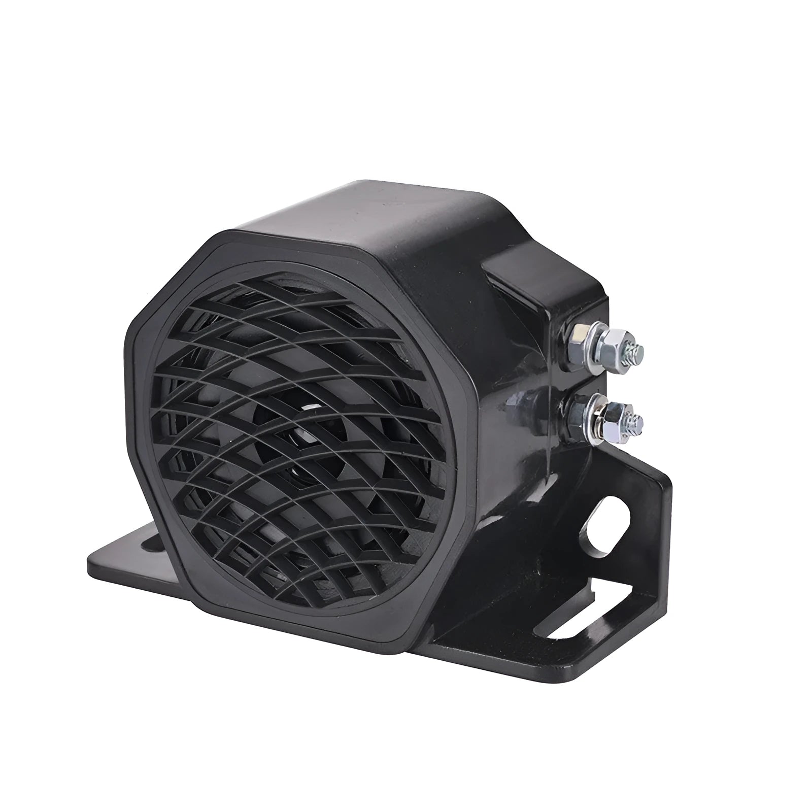 Black GQ-208A reversing horn buzzer for 12-80V vehicles with 105dB sound output